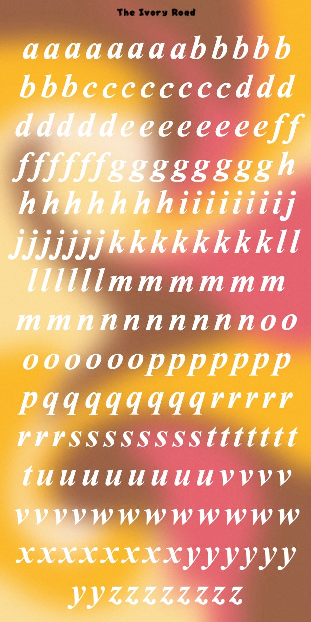 Rose - Messy Theme (Small Letters)