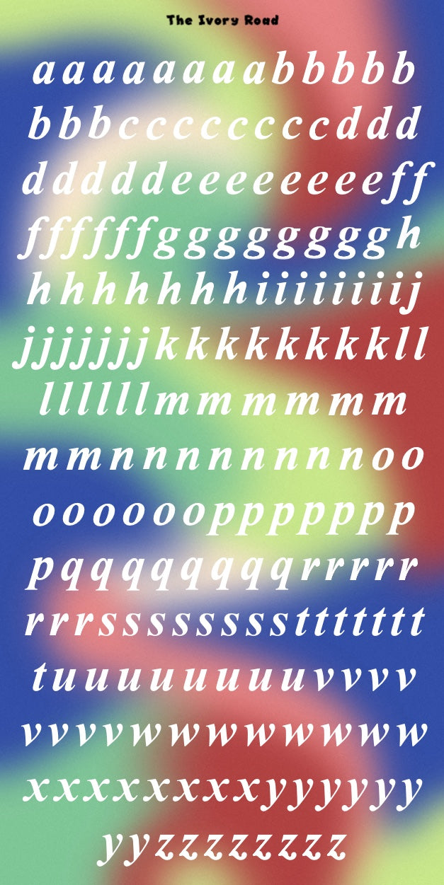 Rose - Messy Theme (Small Letters)