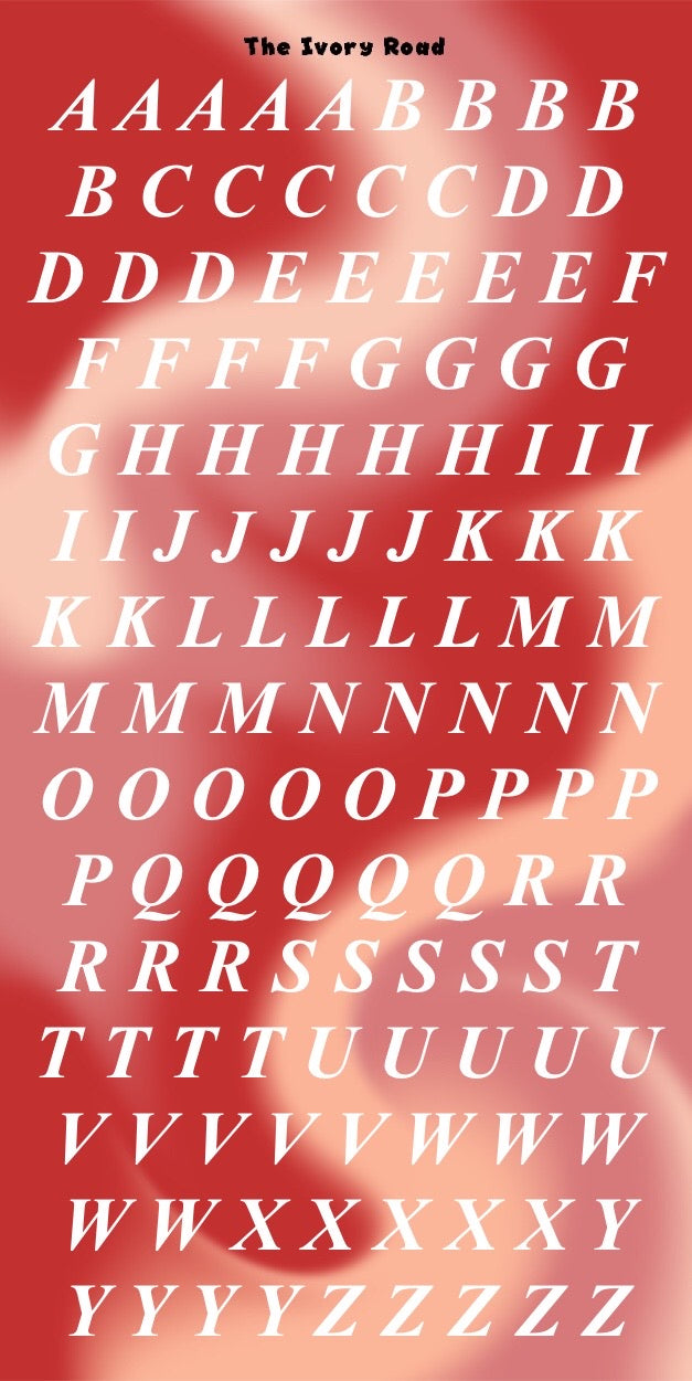 Rose - Messy Theme (Big Letters)