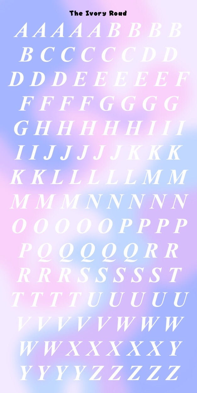 Rose - Messy Theme (Big Letters)