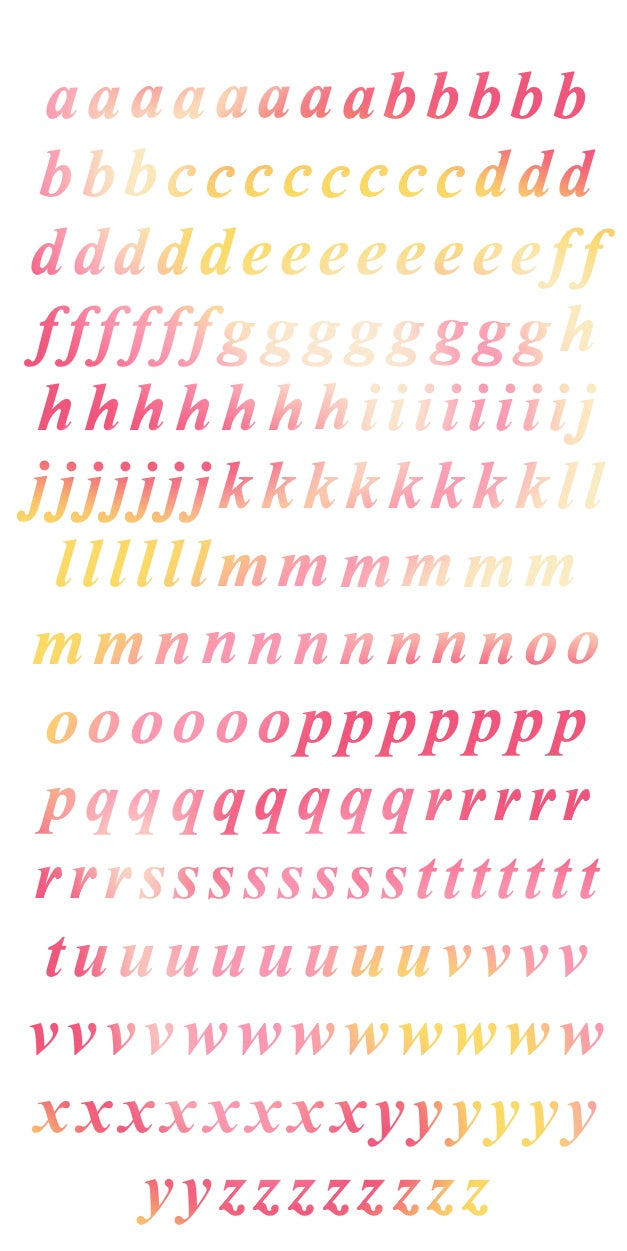 Rose - Messy Theme (Small Letters)