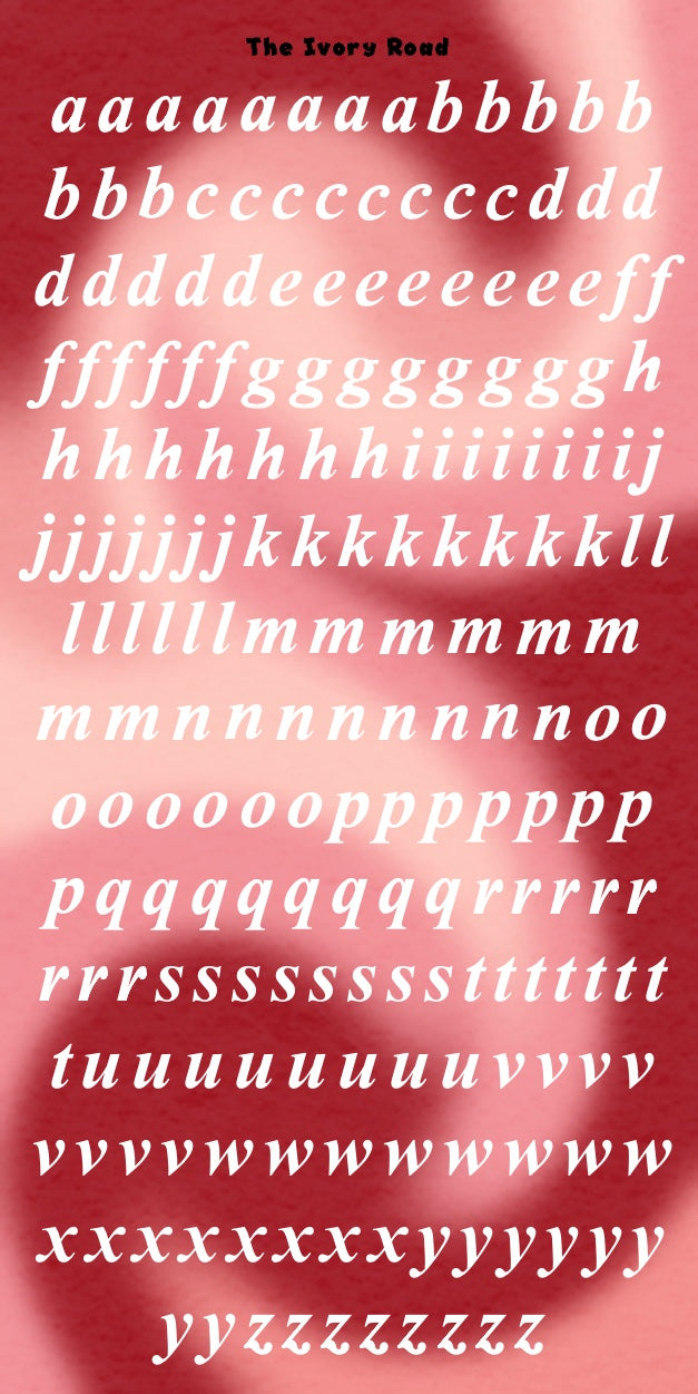 Rose - Messy Theme (Small Letters)
