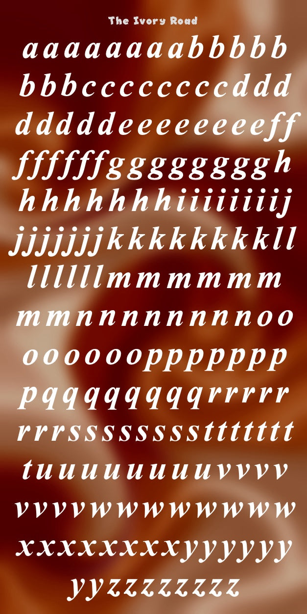 Rose - Messy Theme (Small Letters)