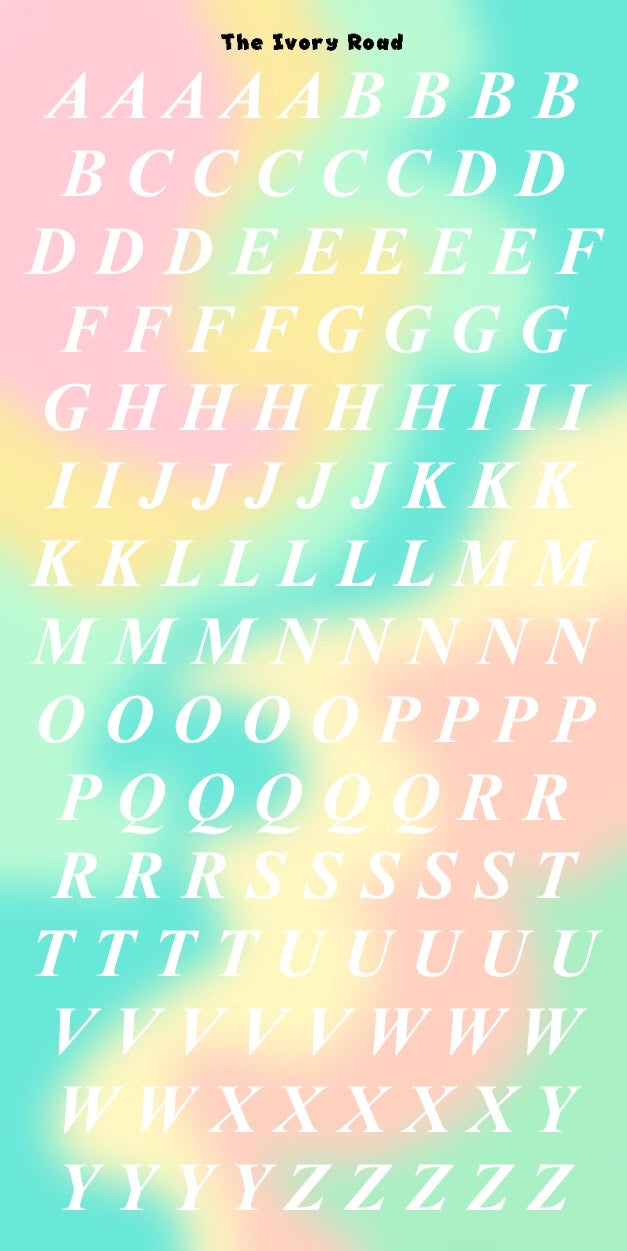 Rose - Messy Theme (Big Letters)