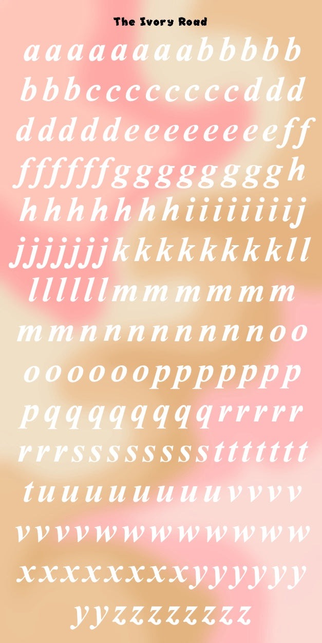 Rose - Messy Theme (Small Letters)