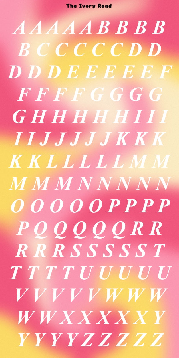 Rose - Messy Theme (Big Letters)