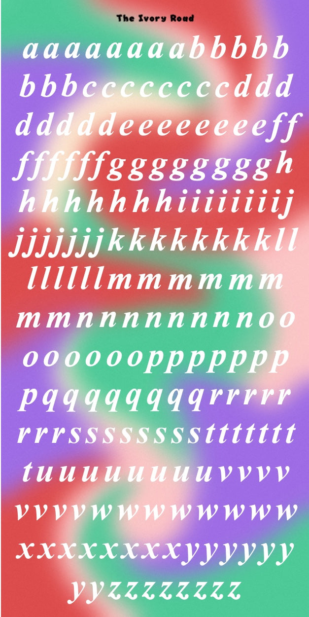 Rose - Messy Theme (Small Letters)