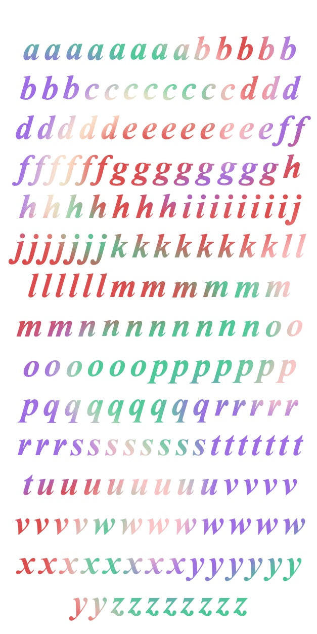 Rose - Messy Theme (Small Letters)