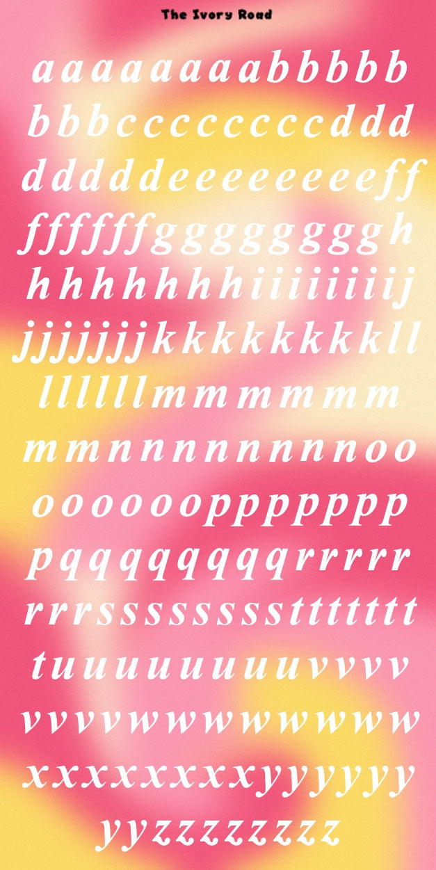 Rose - Messy Theme (Small Letters)