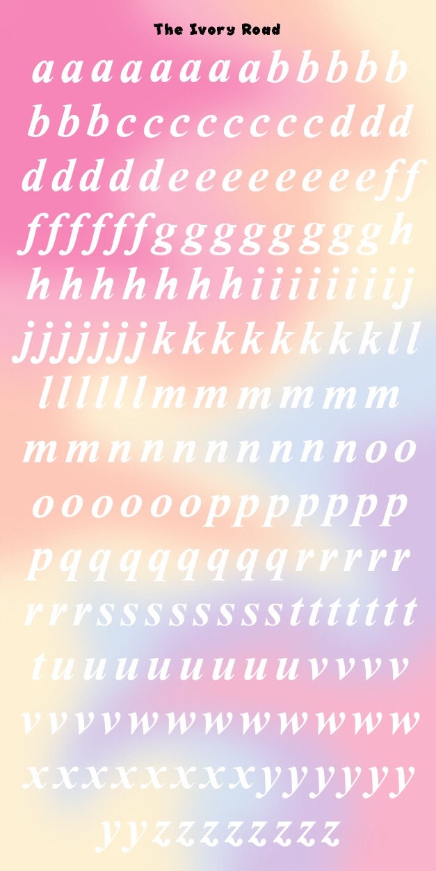 Rose - Messy Theme (Small Letters)