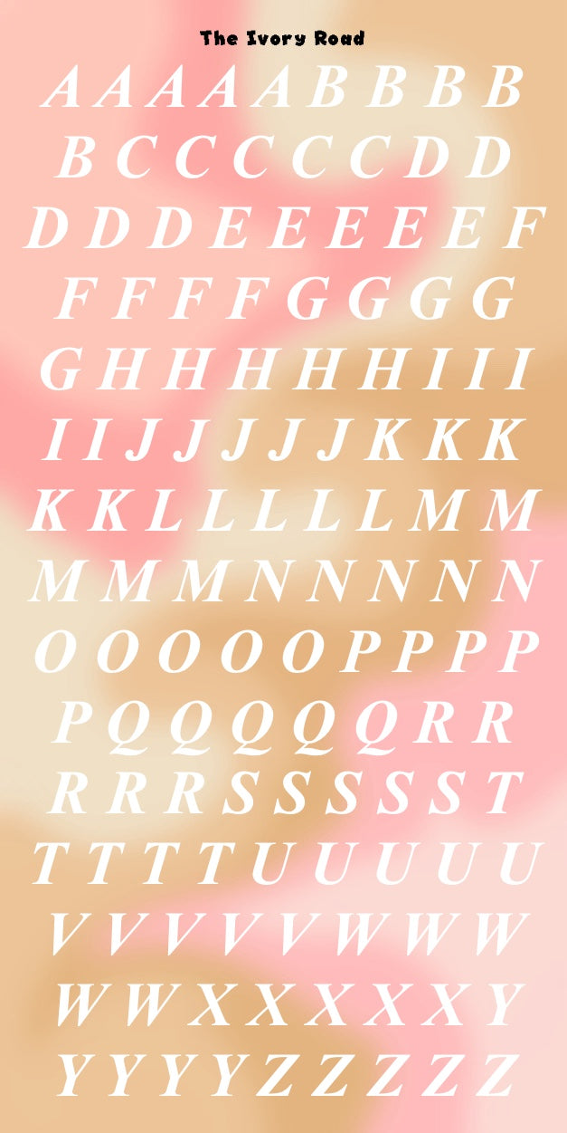 Rose - Messy Theme (Big Letters)