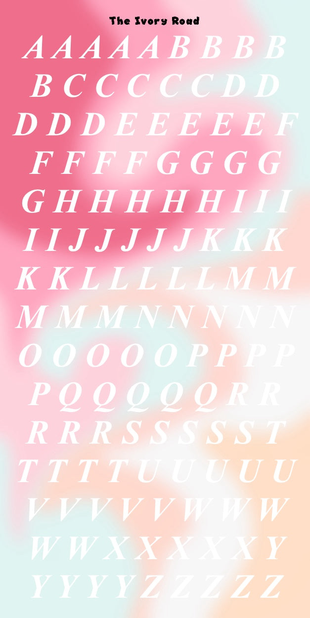 Rose - Messy Theme (Big Letters)