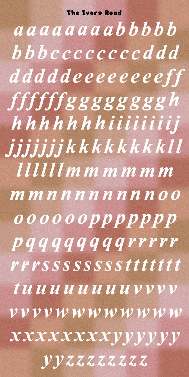 Rose - Messy Theme (Small Letters)