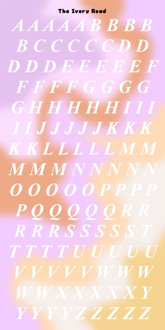Rose - Messy Theme (Big Letters)