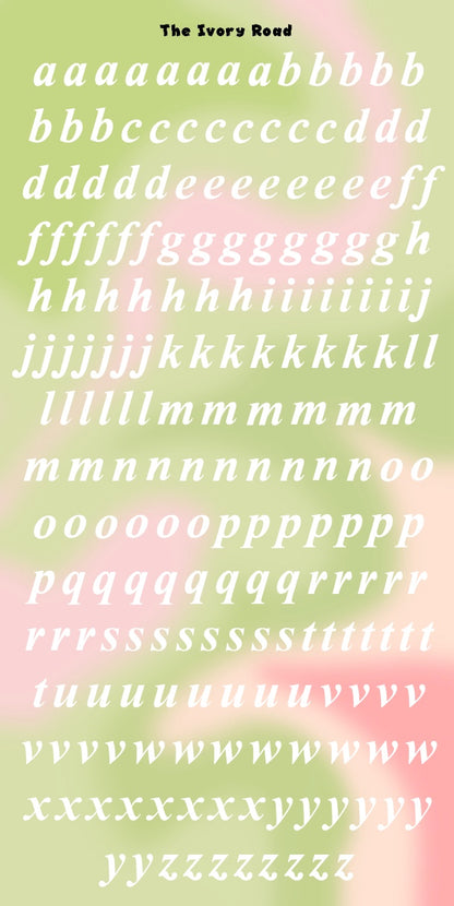 Rose - Messy Theme (Small Letters)