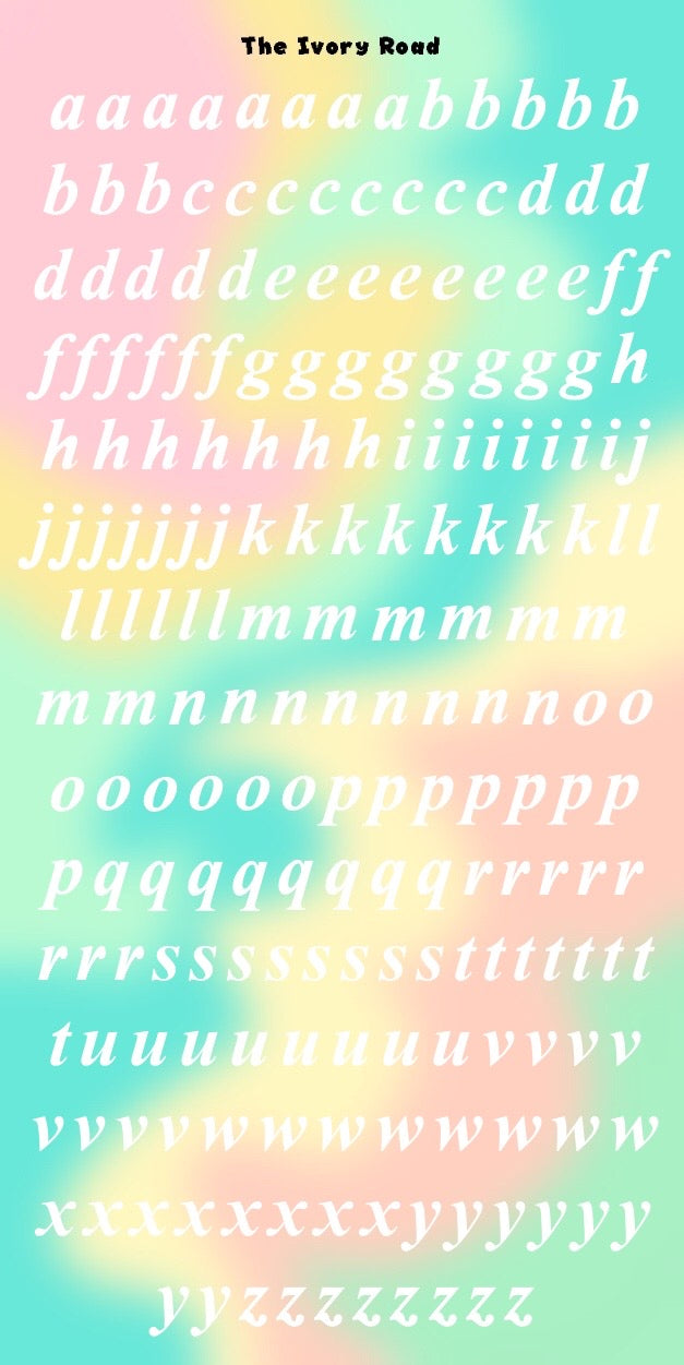 Rose - Messy Theme (Small Letters)
