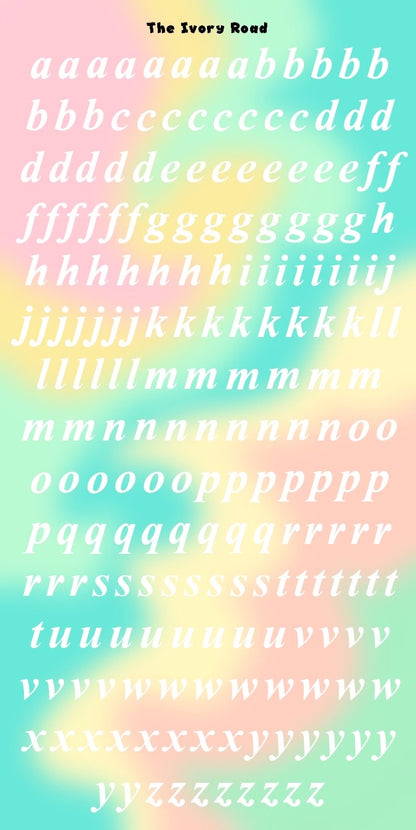 Rose - Messy Theme (Small Letters)