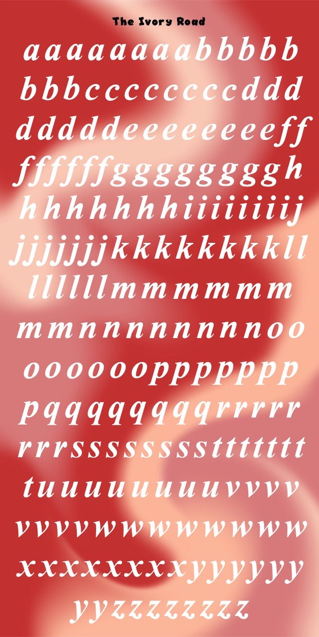 Rose - Messy Theme (Small Letters)