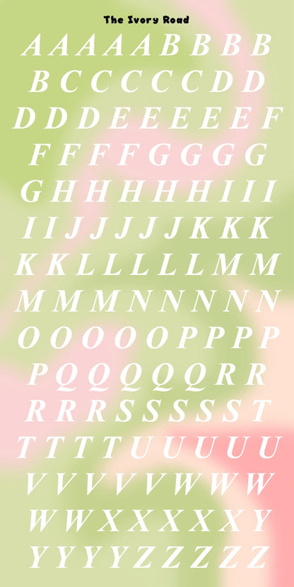 Rose - Messy Theme (Big Letters)