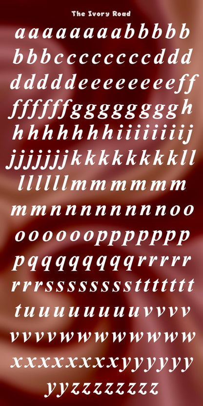 Rose - Messy Theme (Small Letters)