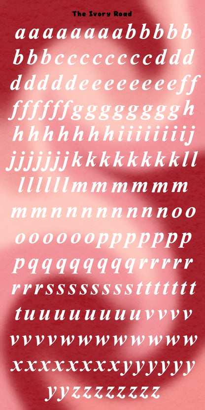 Rose - Messy Theme (Small Letters)