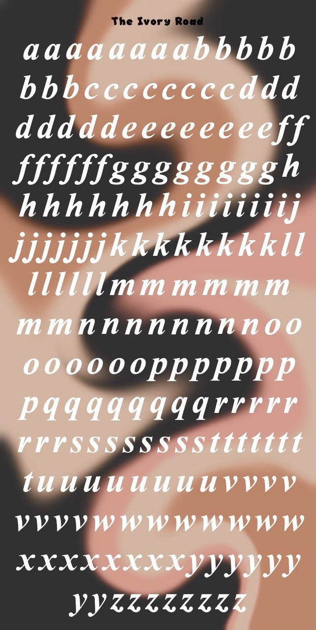 Rose - Messy Theme (Small Letters)