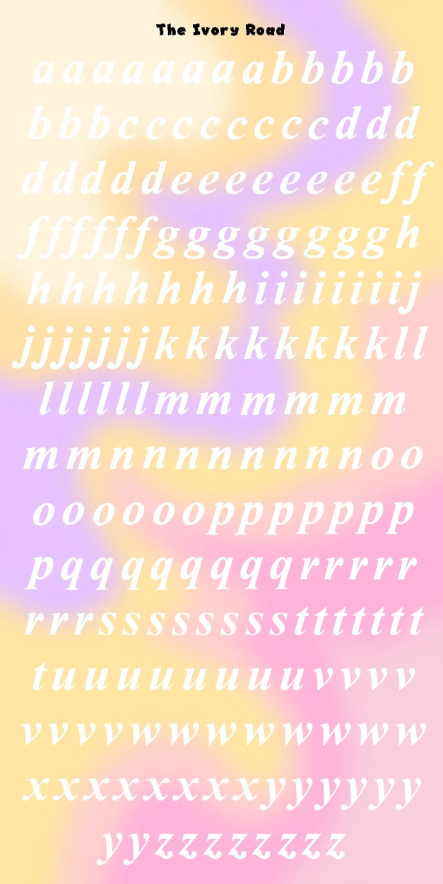 Rose - Messy Theme (Small Letters)