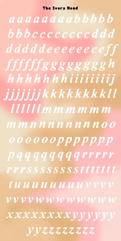 Rose - Messy Theme (Small Letters)