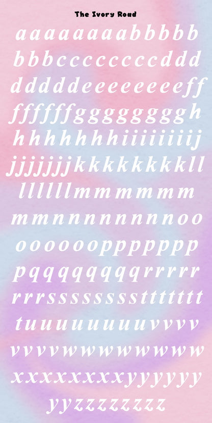 Rose - Messy Theme (Small Letters)