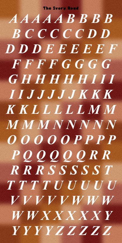 Rose - Messy Theme (Big Letters)