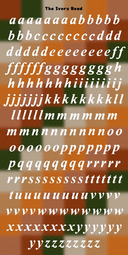 Rose - Messy Theme (Small Letters)