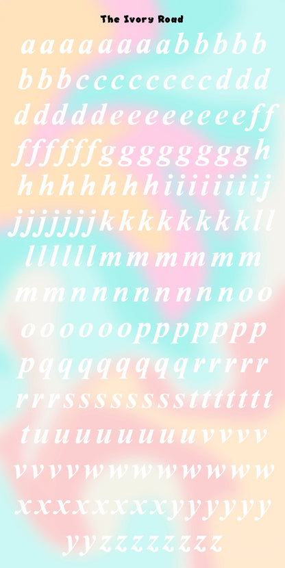 Rose - Messy Theme (Small Letters)