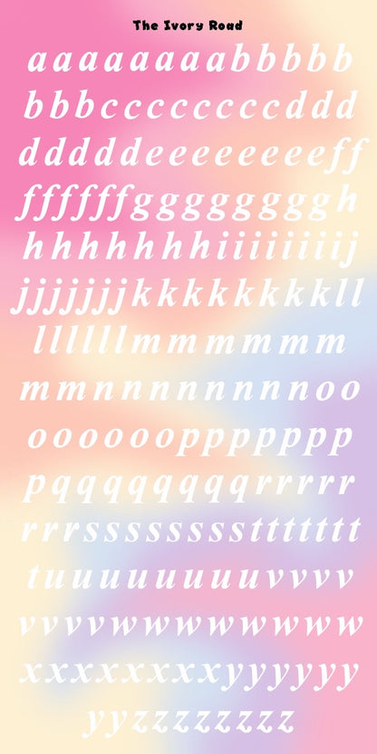 Rose - Messy Theme (Small Letters)
