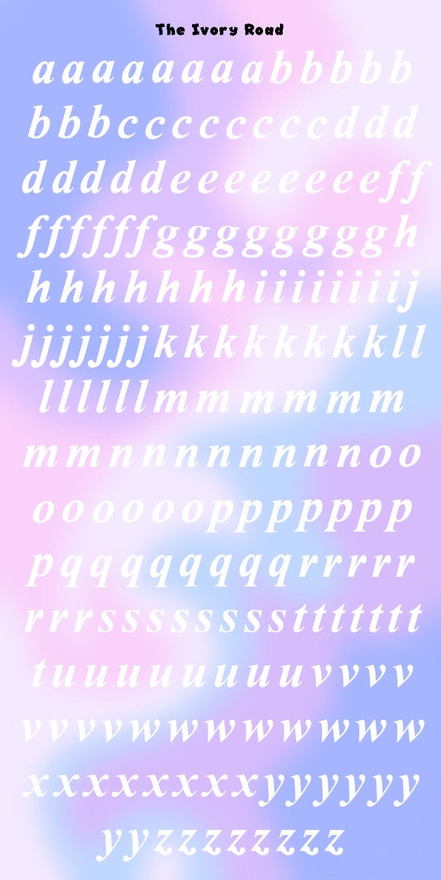 Rose - Messy Theme (Small Letters)