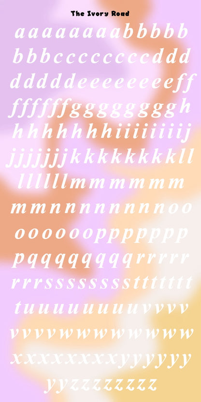 Rose - Messy Theme (Small Letters)