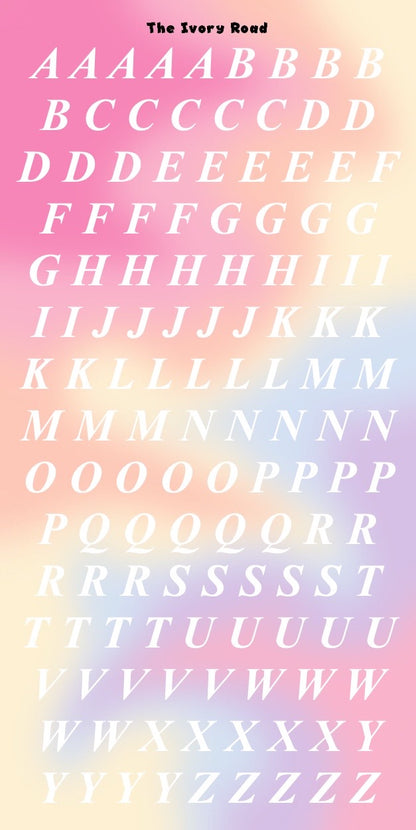 Rose - Messy Theme (Big Letters)