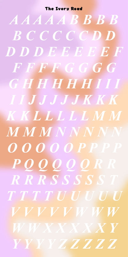 Rose - Messy Theme (Big Letters)
