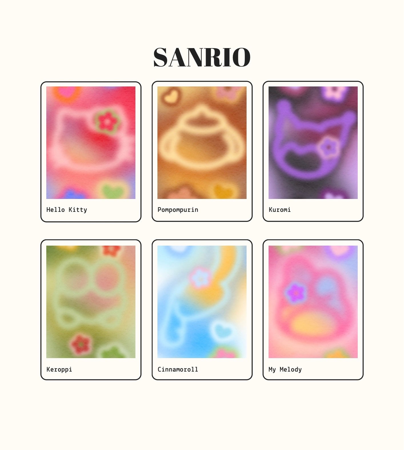 Sanrio Family  ˚˖𓍢ִ໋🌷͙֒✧˚.🎀༘⋆